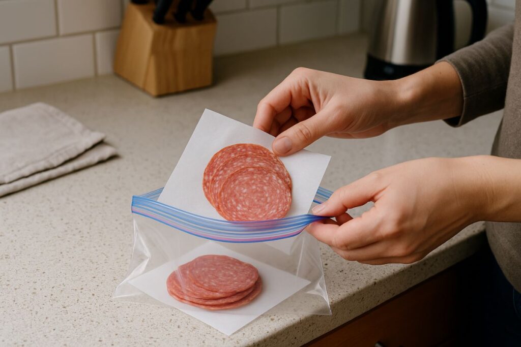Salami einfrieren