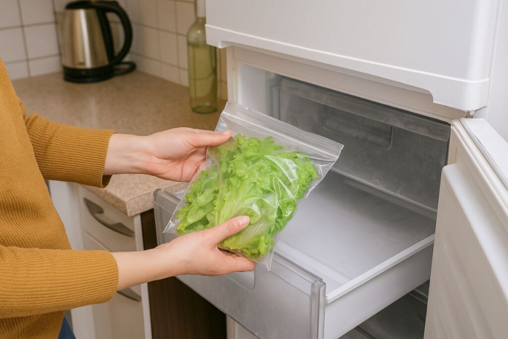 Salat einfrieren