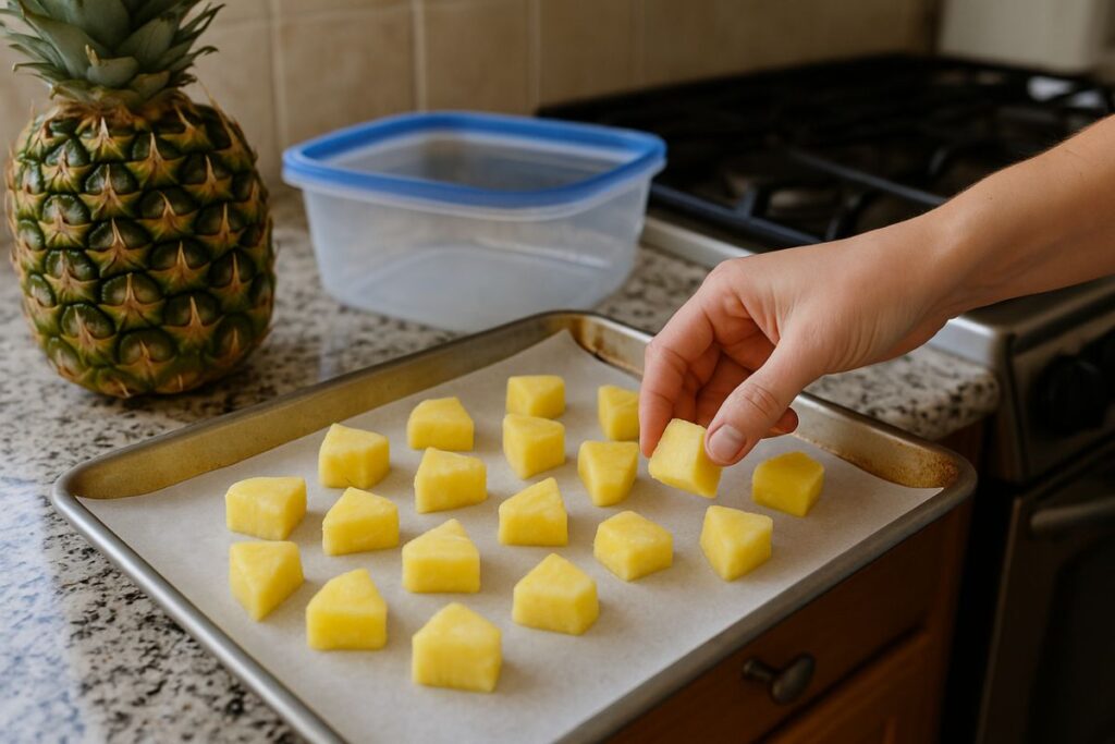 Ananas einfrieren