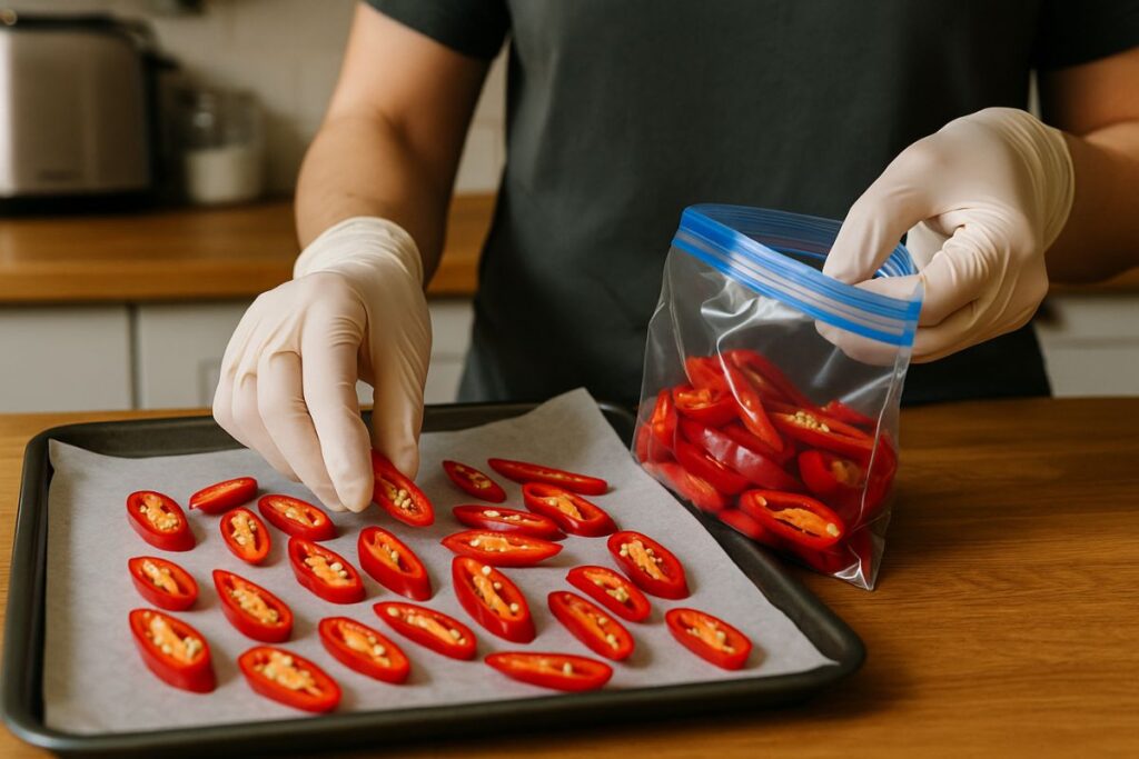 Chilischoten einfrieren