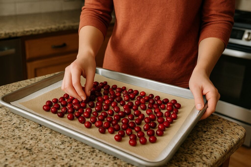 Cranberries trocknen
