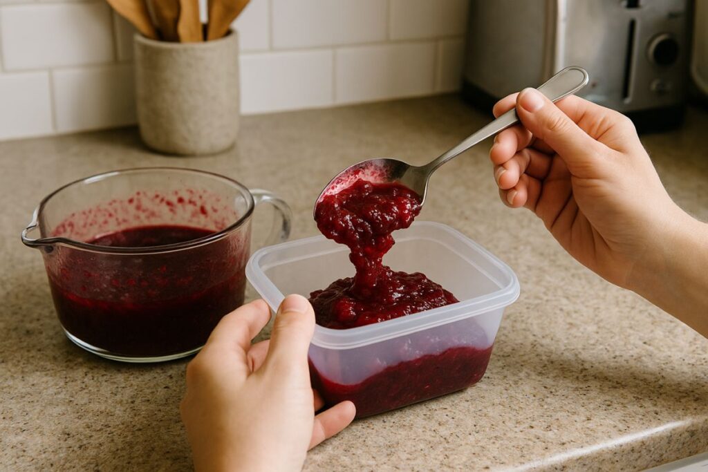 Cranberry-Soße einfrieren