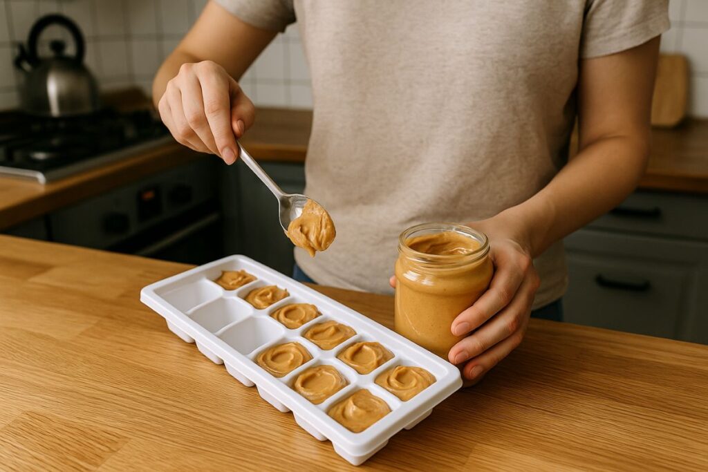 Erdnussbutter einfrieren