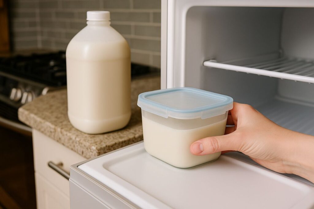 Mandelmilch einfrieren