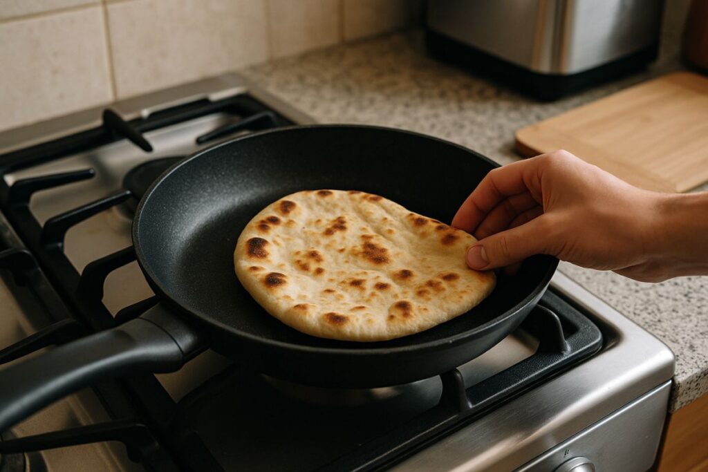 Naanbrot aufwärmen