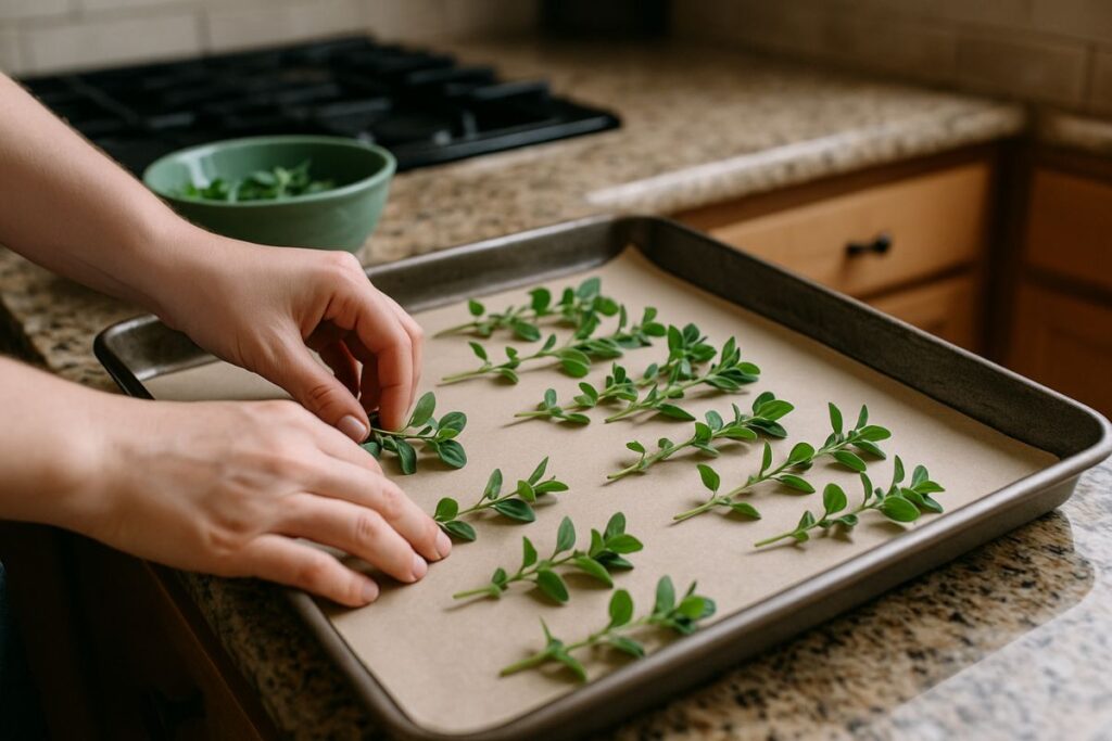 Oregano trocknen