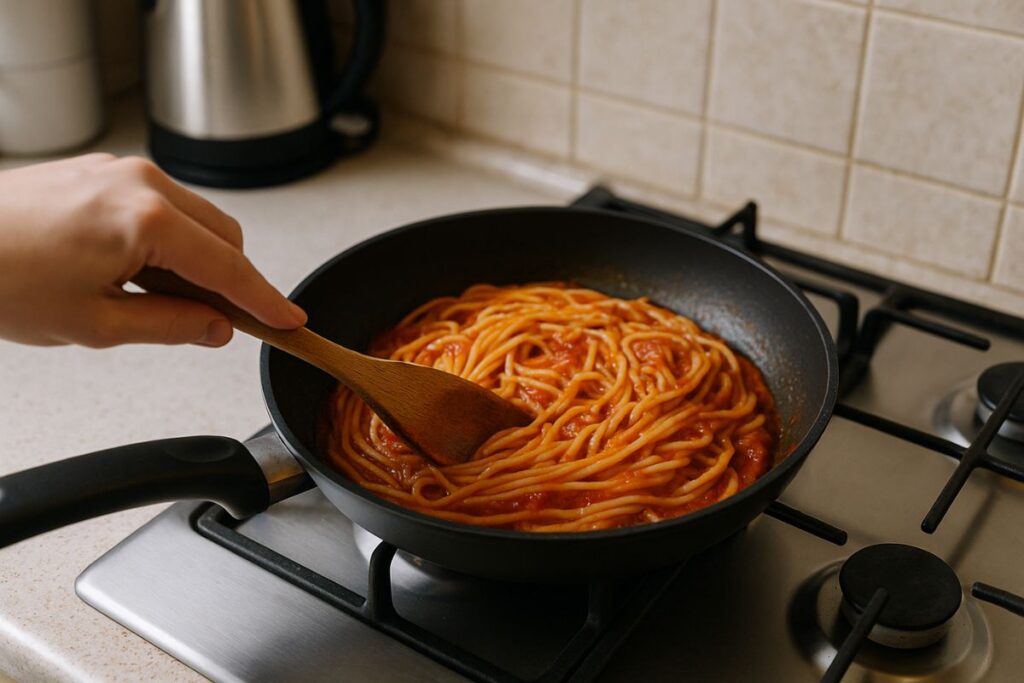 Pasta richtig aufwärmen