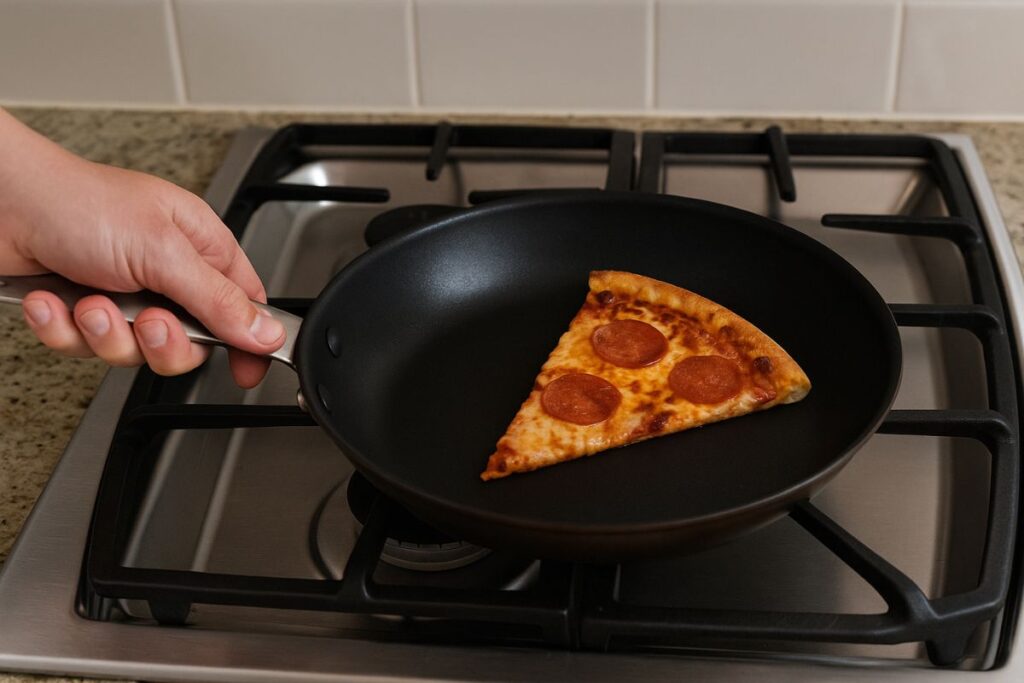 Pizza aufwärmen