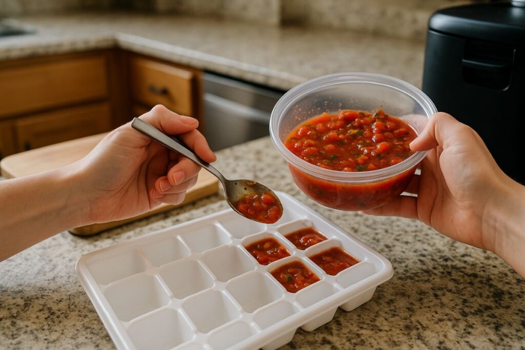 Salsa einfrieren