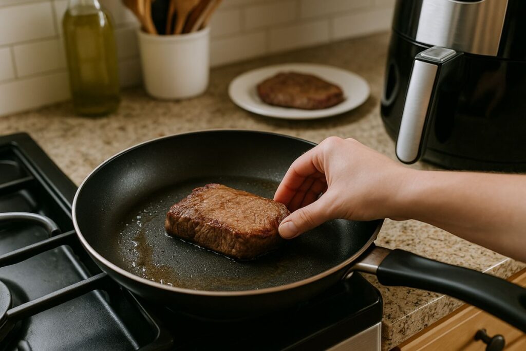 Steak richtig aufwärmen